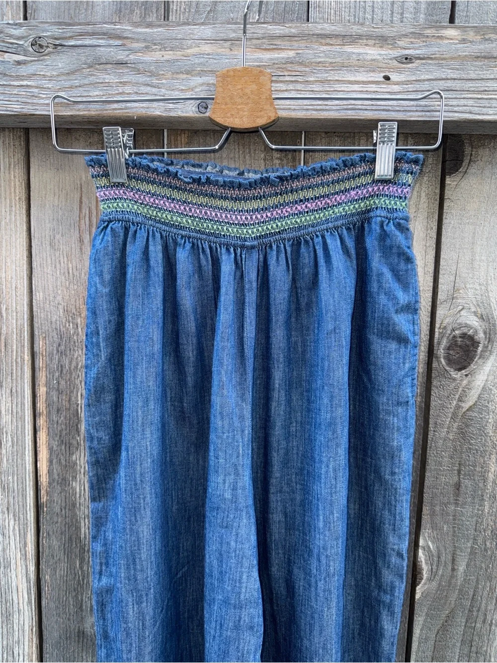 Zimmermann Denim Shirred Tallow Jeans Size 12